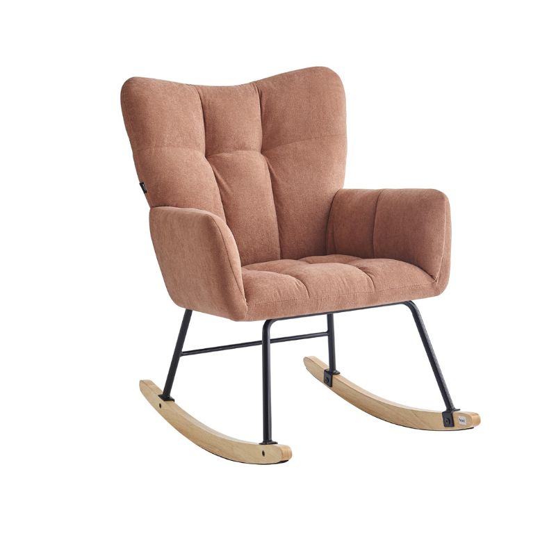 Karrige Lounge me lëkundje LEO, Pink