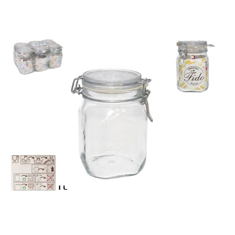 Kavanoz hermetik qelqi, 1 L