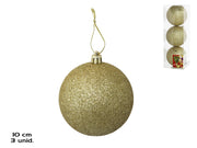 Set topa dekorativë Krishtlindjesh GOLD, 3 copë