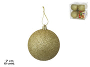 Set topa dekorativë Krishtlindjesh GOLD, 8 copë