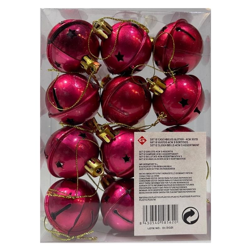 Set topa dekorative Krishtlindjesh, 12 copë