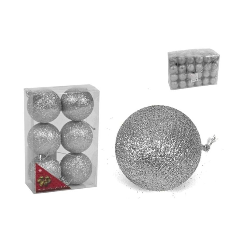 Set topa Krishtlindjesh SILVER, 6 copë
