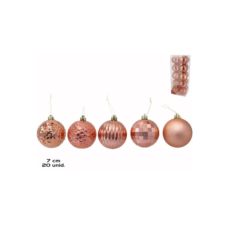 Set topa dekorative 20 cope,pink, 7cm