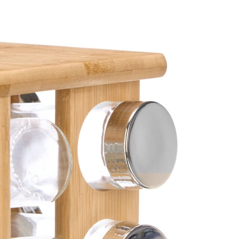 Bamboo Spice Rack, 12 pieces