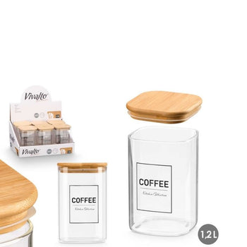 Kavanoz për mbajtjen e kafes me kapak BAMBOO