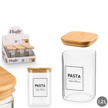 Kavanoz për mbajtjen e makaronave me kapak BAMBOO