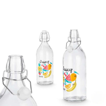 Shishe qelqi me dizajn frutash, 1L