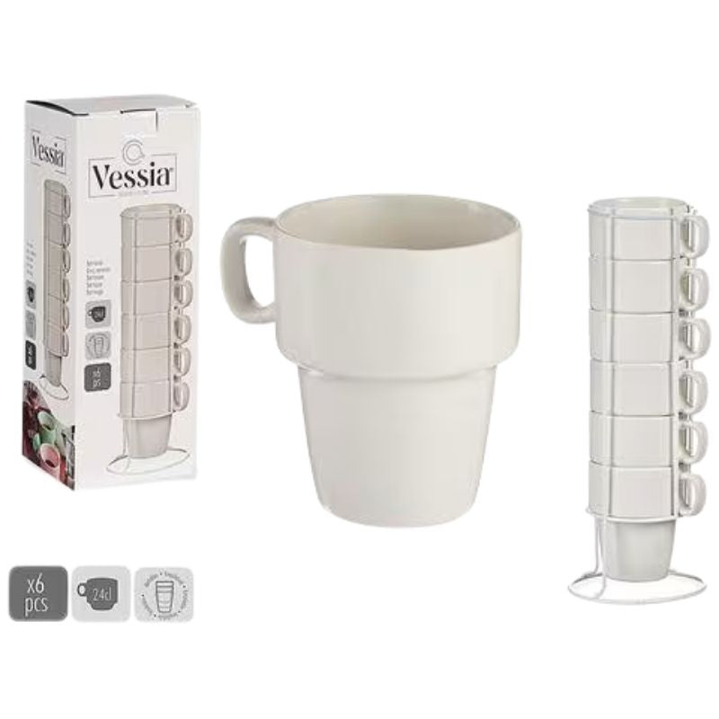 Set filxhanash porcelani, 6 copë