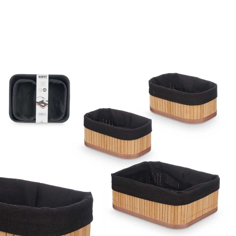 Set kuti organizuese Bamboo 3pcs