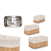 Set kuti organizuese BAMBOO WHITE, 3 copë
