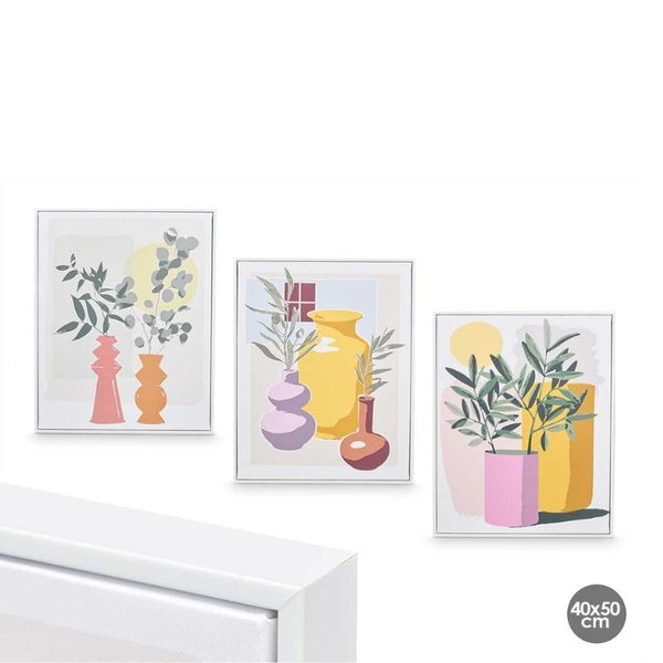 Colored Vases Canvas