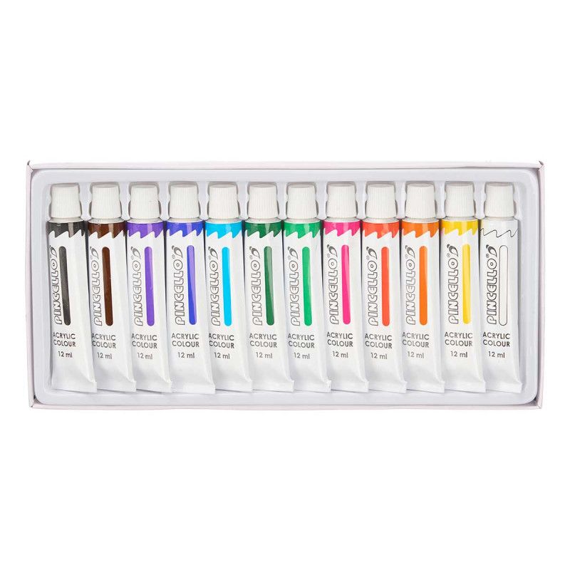 Set bojra akrilikë , 12 copë