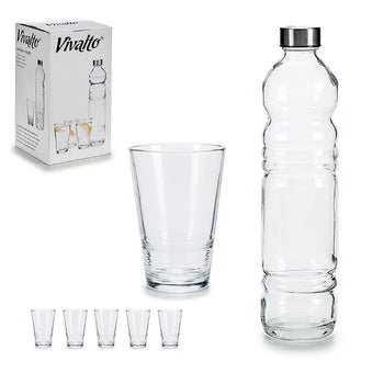 Set shishe qelqi me 6 gota uji