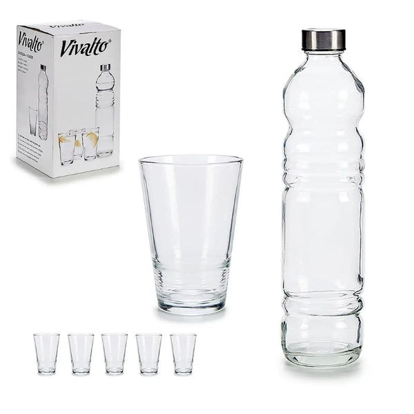 Set shishe qelqi me 6 gota uji