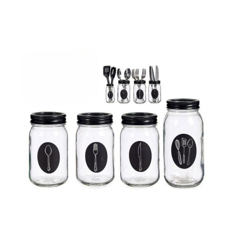 Set 4 kavanoza për mbajtjen e takëmeve