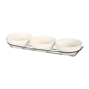Set 3 tasa porcelani me mbajtëse