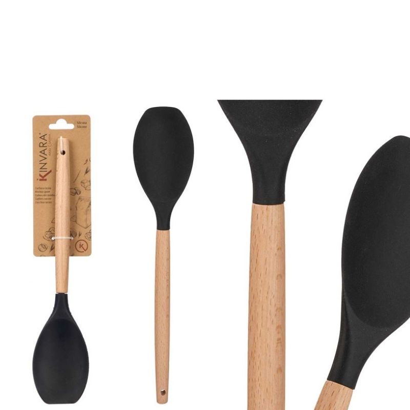 Lugë silikoni me dorezë black