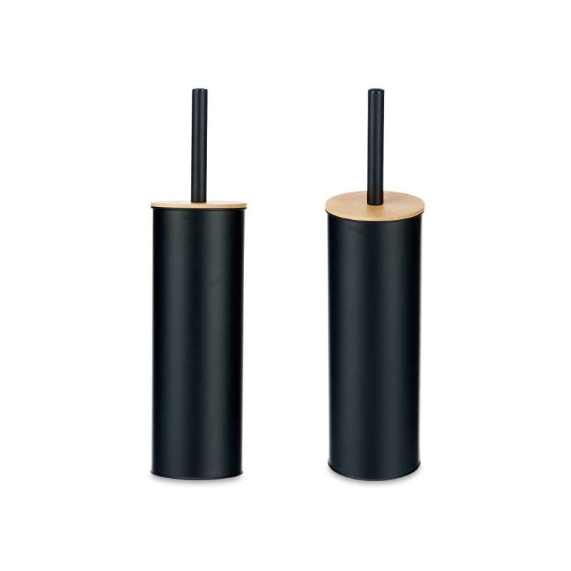 Furçë tualeti metalike me kapak Bamboo