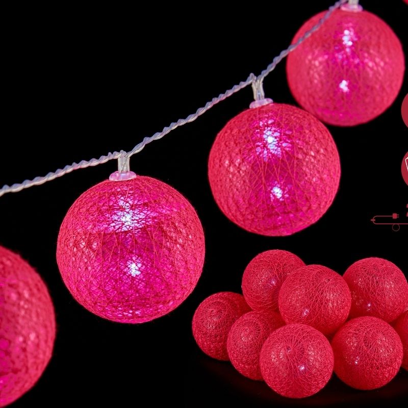 Set topa dekorativë Krishlindjesh, 10 copë