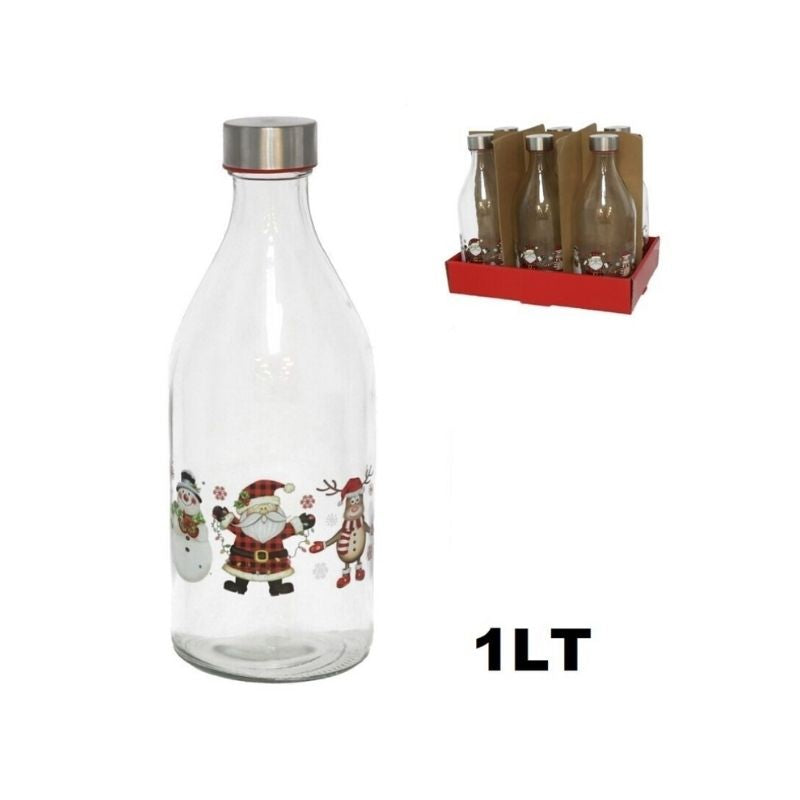 Shishe me dekor Krishtlindjesh, 1L