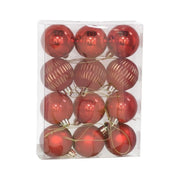 Set topa dekorativë Krishtlindjesh RED, 12 copë