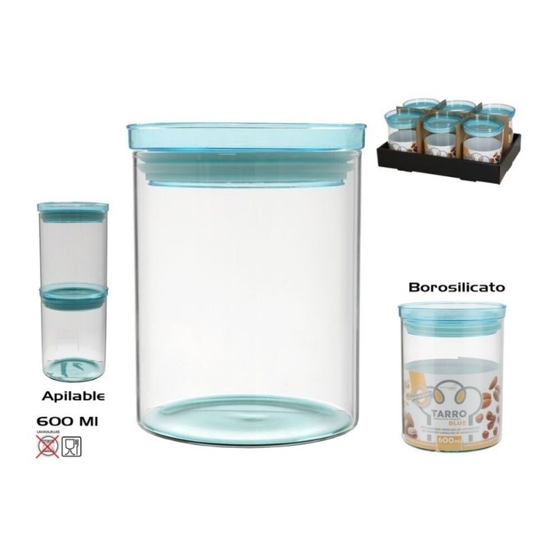 Kavanoz plastik BOROSILICATE, 600 ml