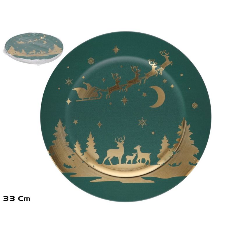 Pjatë me motive festive, GREEN & GOLD