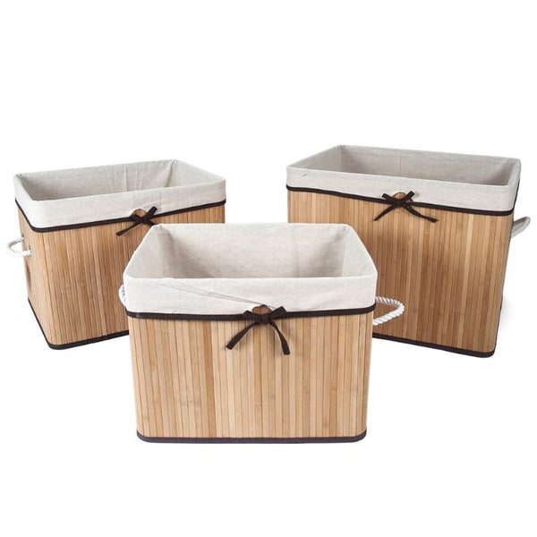 Set shporta lavanderie bamboo