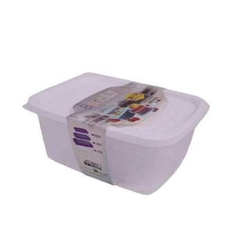 Set mbajtëse ushqimi me kapak, 3 copë