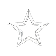 Yll metalik me ndricim LED,60CM SILVER