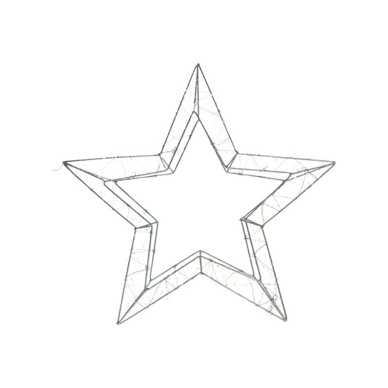 Yll metalik me ndricim LED,60CM SILVER