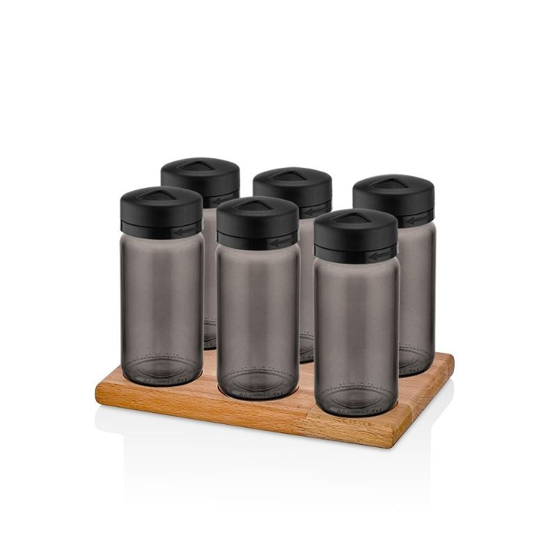 Set mbajtëse erëzash Exclusive Black, 6 copë