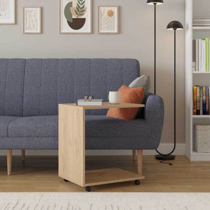 Tavolinë anësore ngjyrë lisi