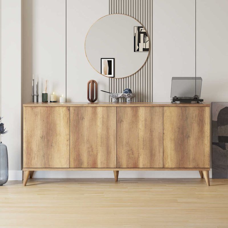 Pasqyrë rrethore Sephia, ngjyrë arre