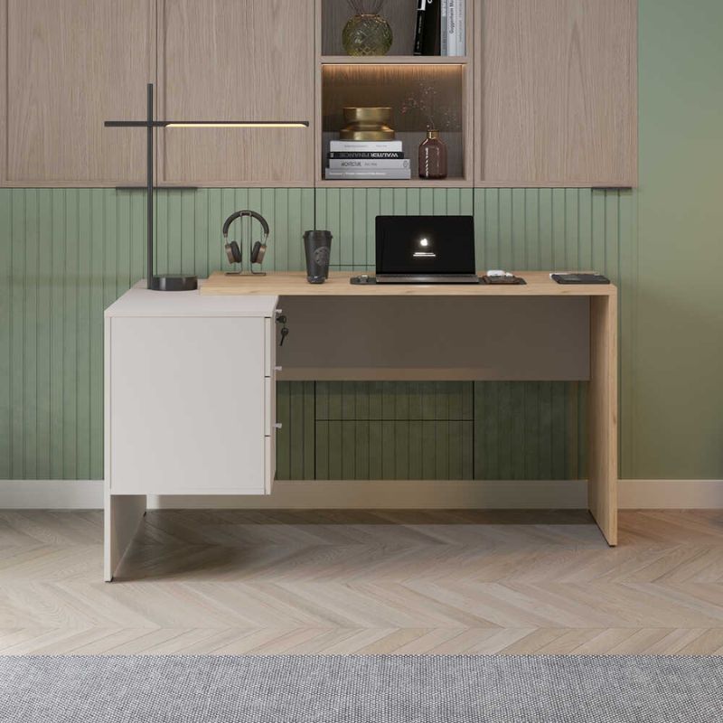 Tavolinë Studimi , 3 sirtarë ngjyrë lisi