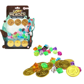 Set lodër me monedha dhe diamante piratësh