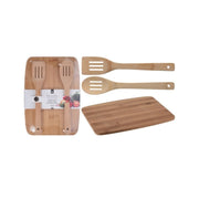 Set Dërrasë për prerje + 2 lugë BAMBOO
