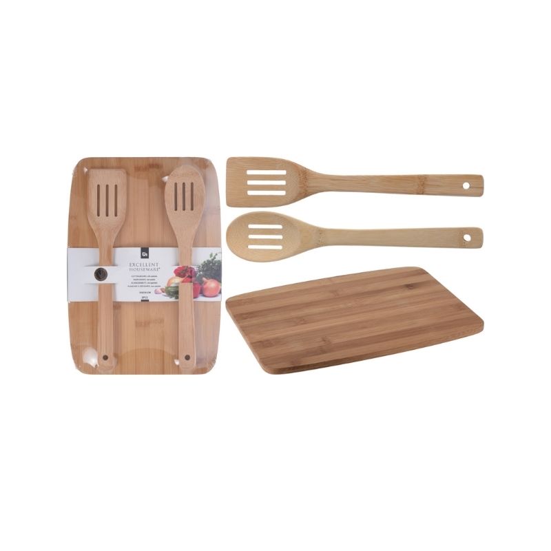 ﻿Set Dërrasë për prerje + 2 lugë BAMBOO
