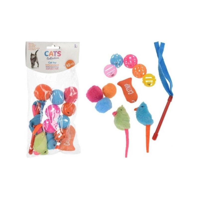 Set lodra për mace, 12 copë