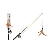 Lodër argëtuese për mace, shkop peshkimi