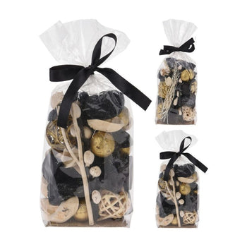 Lule të thata dekorative black + gold