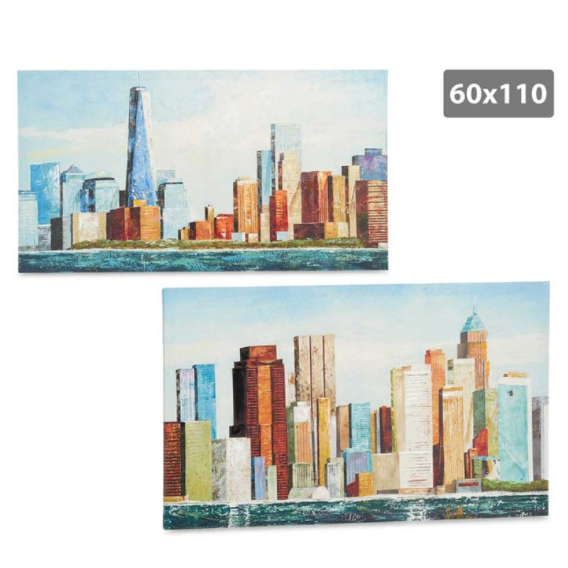 Kanavacë me pamje qyteti  60x110 cm