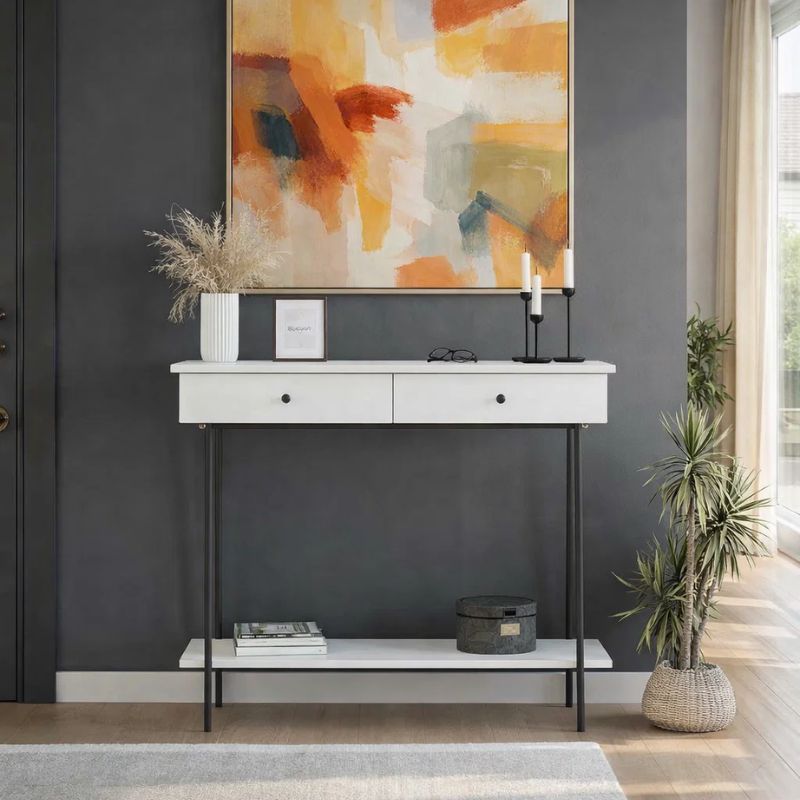 Tavolinë me 2 sirtarë, ELITE 100x89x41 cm