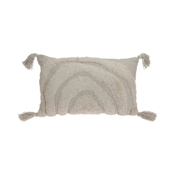 Gray striped pillow