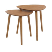 Set tavolinash anësore prej druri, 2 copë