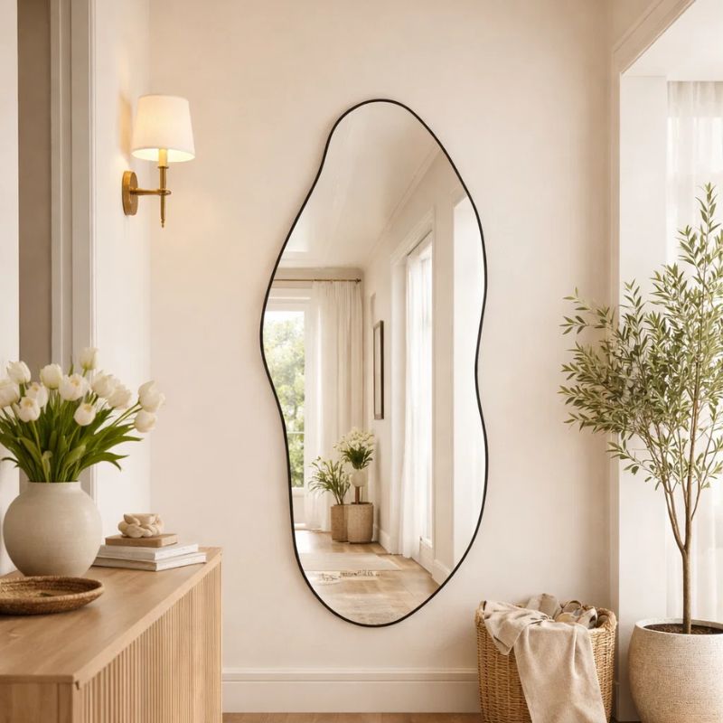 Pasqyrë në formë abstrakte BLACK