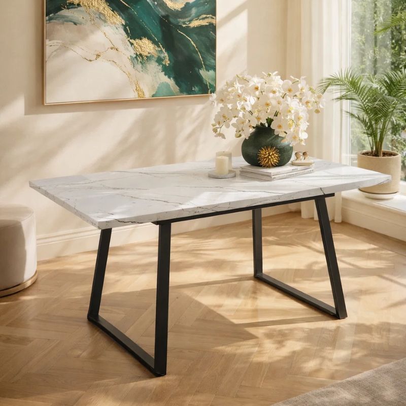 Tavolinë me hapje KAI, Marble White