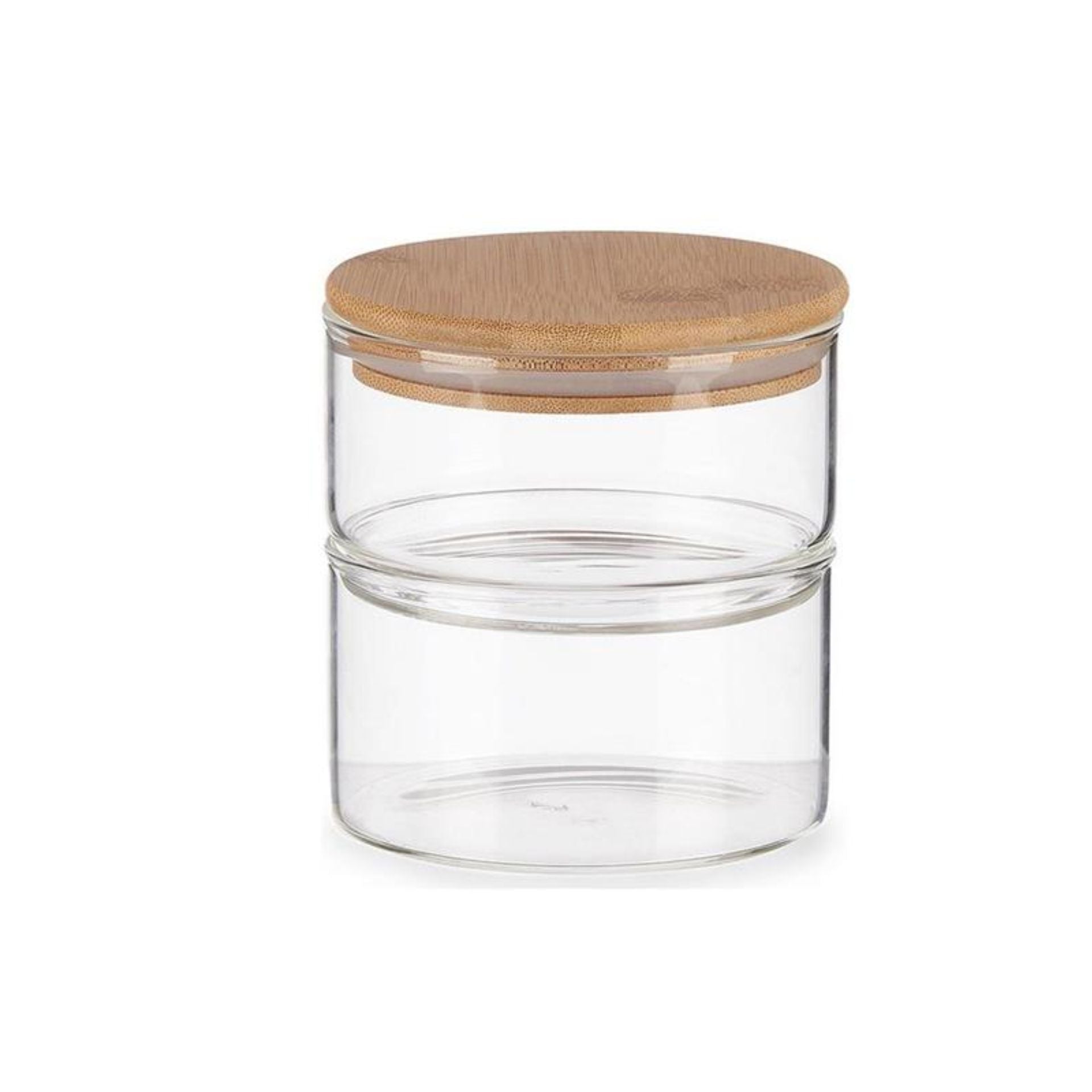 Set 2 kavanoz qelqi me kapak Bamboo 400 ml
