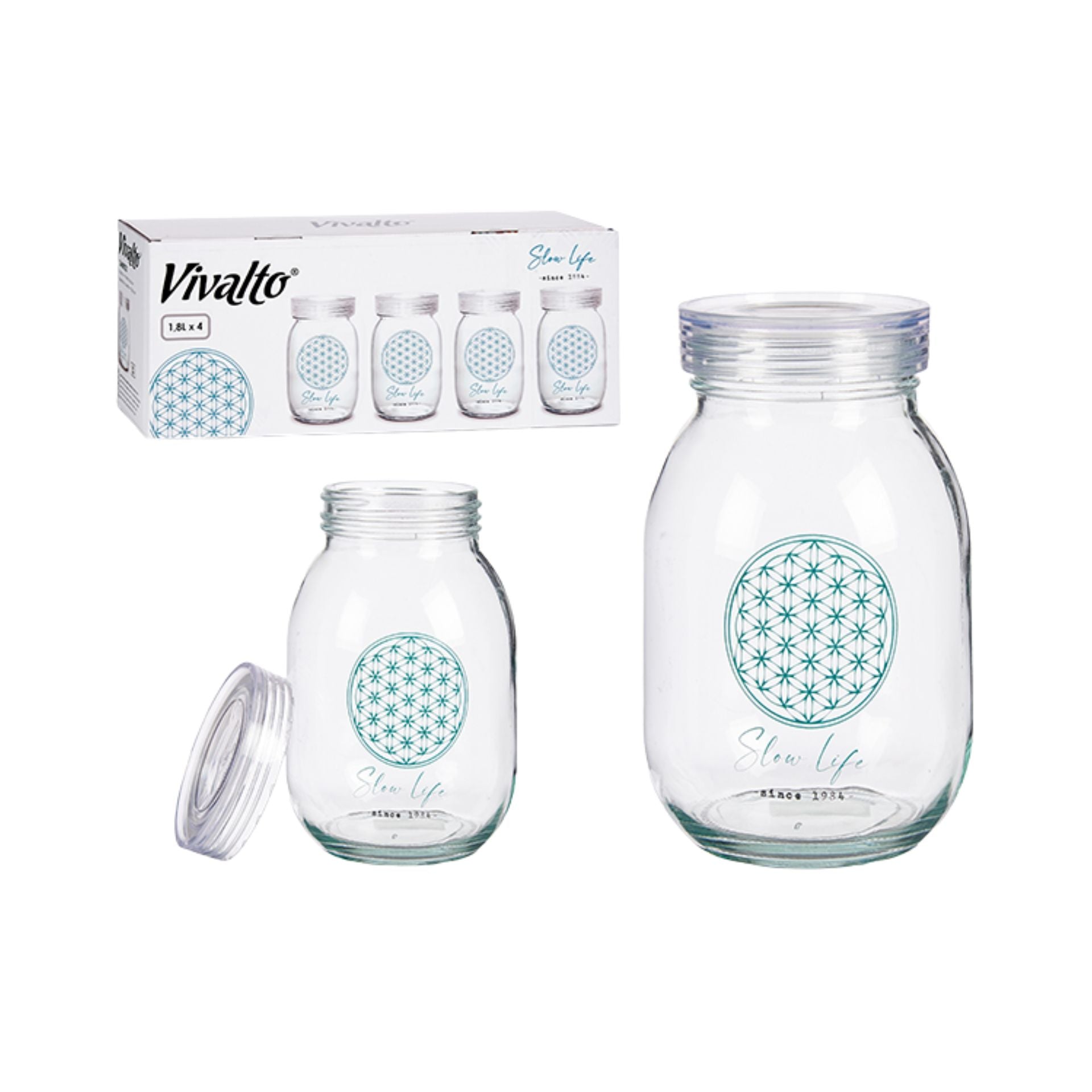 Kavanoz qelqi 1800 ml