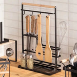 Black kitchen organizer